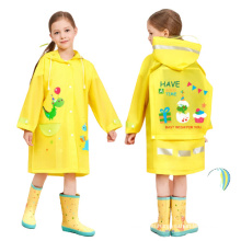High Quality Kids Carton Yellow Raincoat for Students Supplier